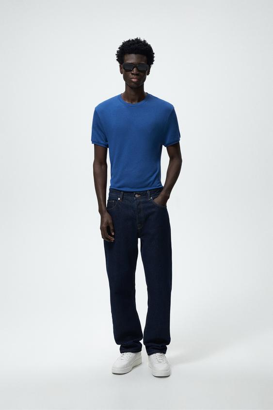 KNIT T-SHIRT - Bluish | ZARA Australia