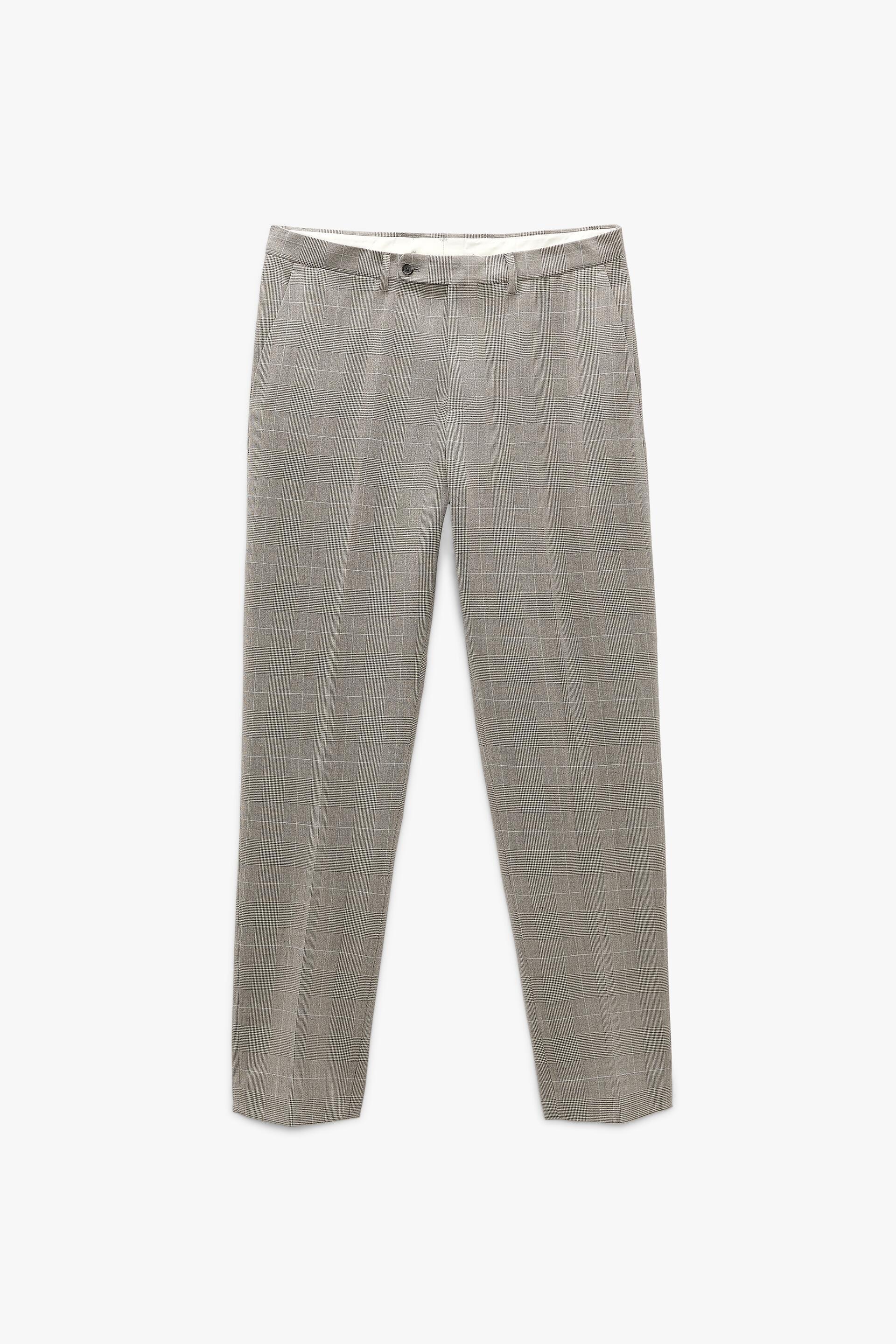 PANTALONI DA COMPLETO A QUADRI - BEIGE | ZARA Italia / Italy