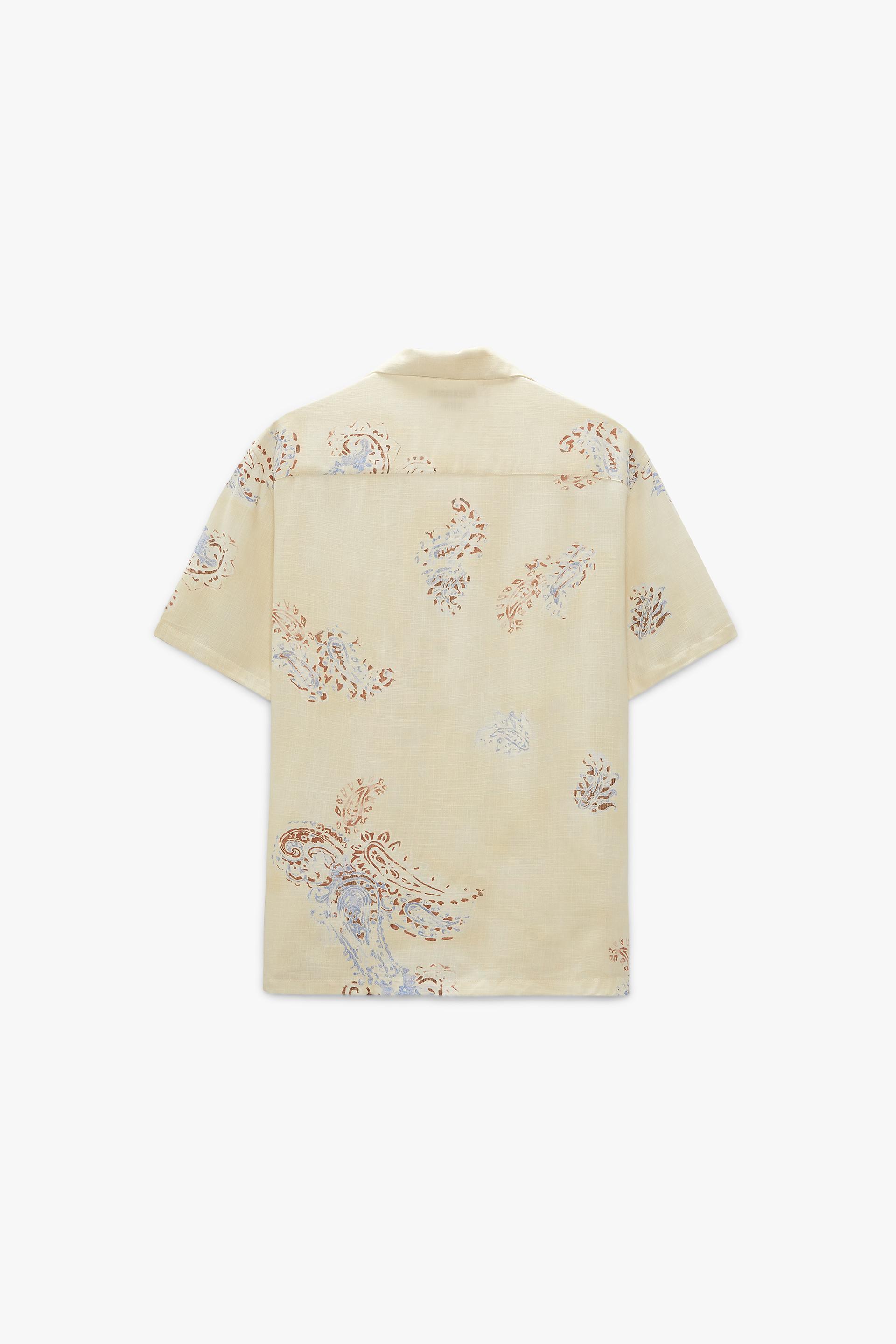PAISLEY PRINT SHIRT - Light yellow 