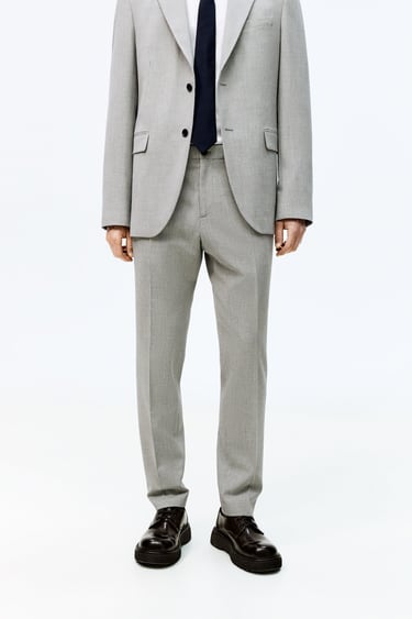 Image 0 of HOUNDSTOOTH SUIT TROUSERS from Zara