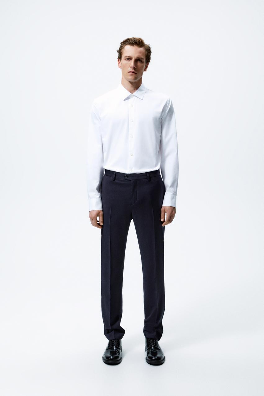 CHEMISE EN SERGE HAUT DE GAMME Blanc ZARA Canada