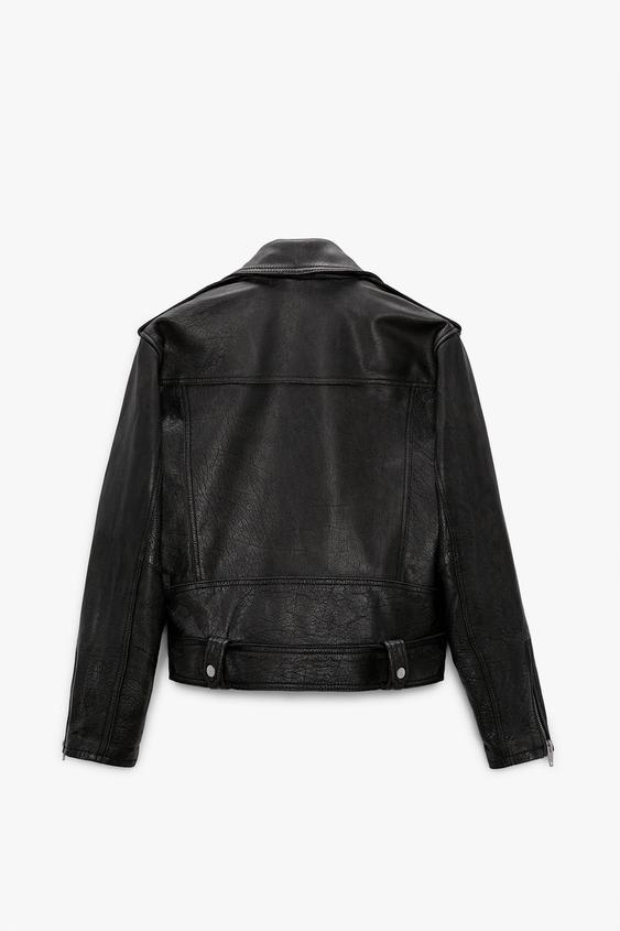 画像 8 の レザー ライダースジャケット ザラから