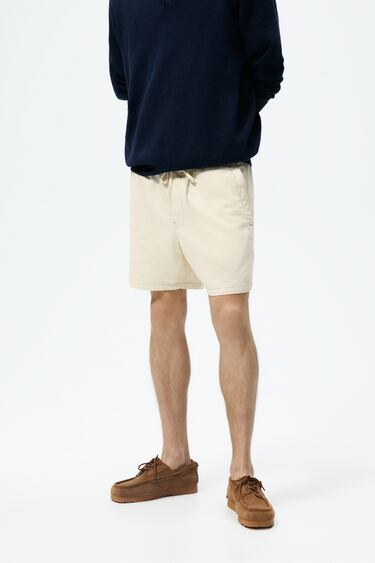 COTTON AND LYOCELL BLEND SHORTS