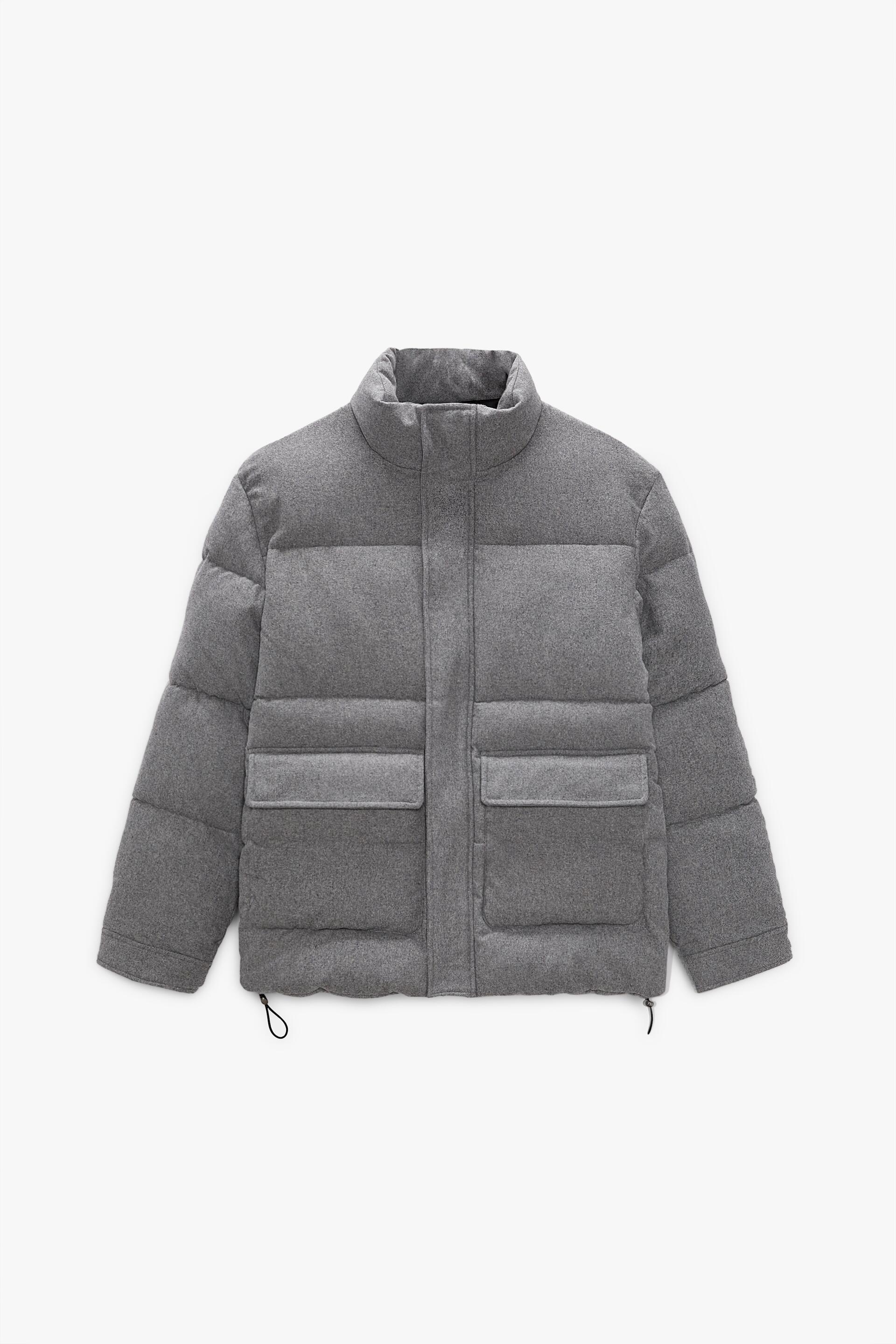 zara contrast puffer jacket