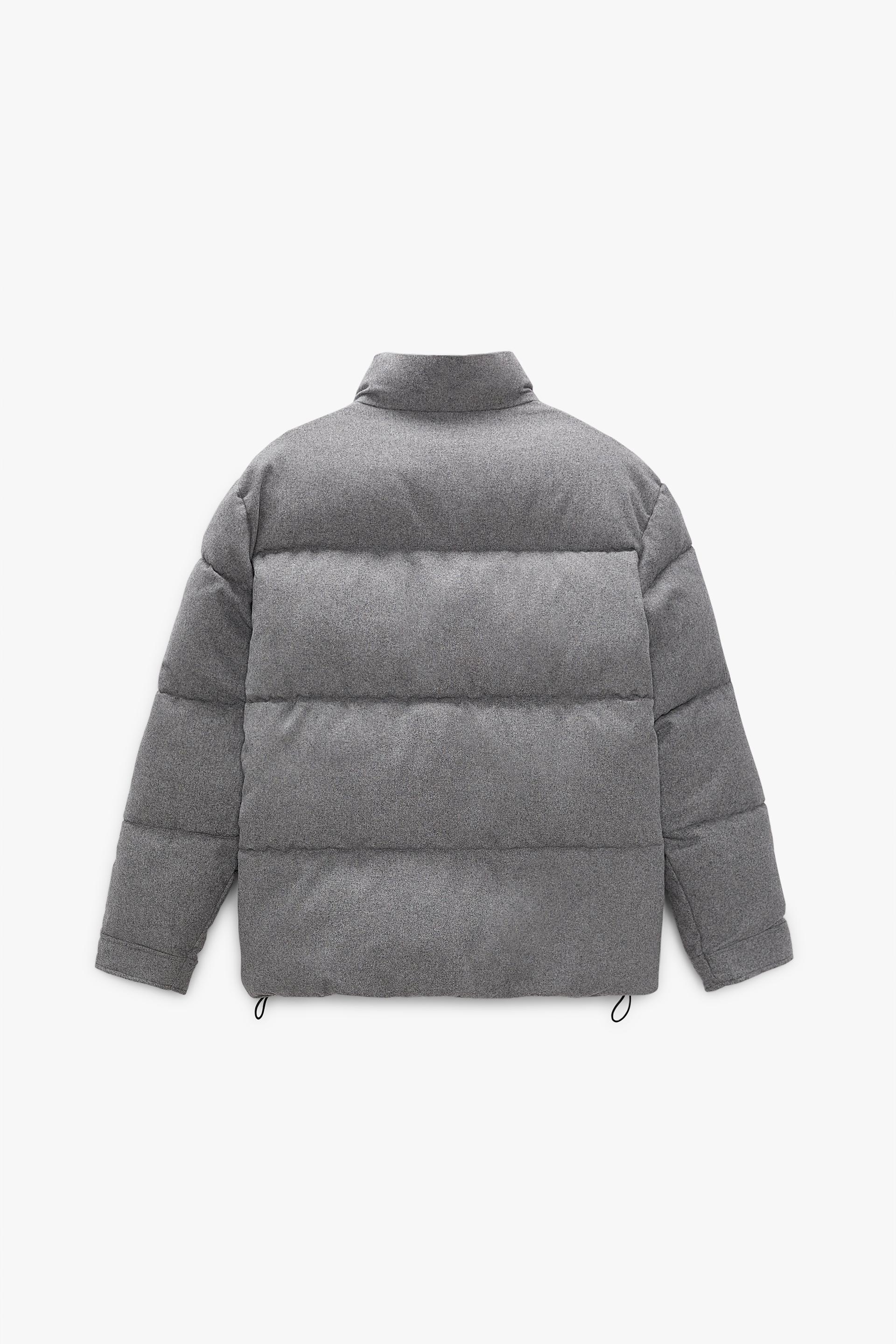 zara khaki puffer coat