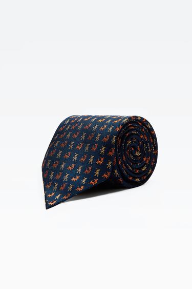 JACQUARD TIE WITH DOGS