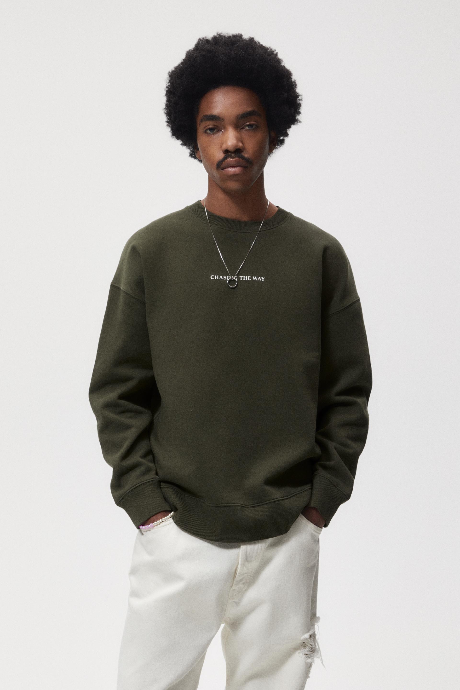ZARA CONTRASTING SWEATSHIRT WITH RIBBONS ROUND NECKLINE LONG SLEEVES Cream S M L ZARA CONTRASTING SWEATSHIRT WITH RIBBONS ROUND NECKLINE LONG SLEEVES Cream S M L