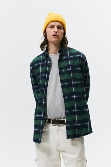 Image 0 of CHECK FLANNEL SHIRT from Zara