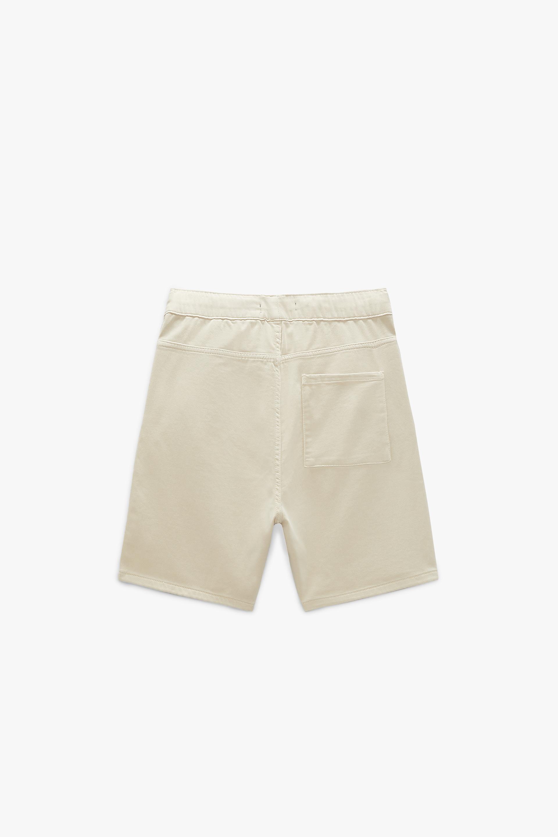 SOFT DENIM BERMUDA SHORTS - Black 