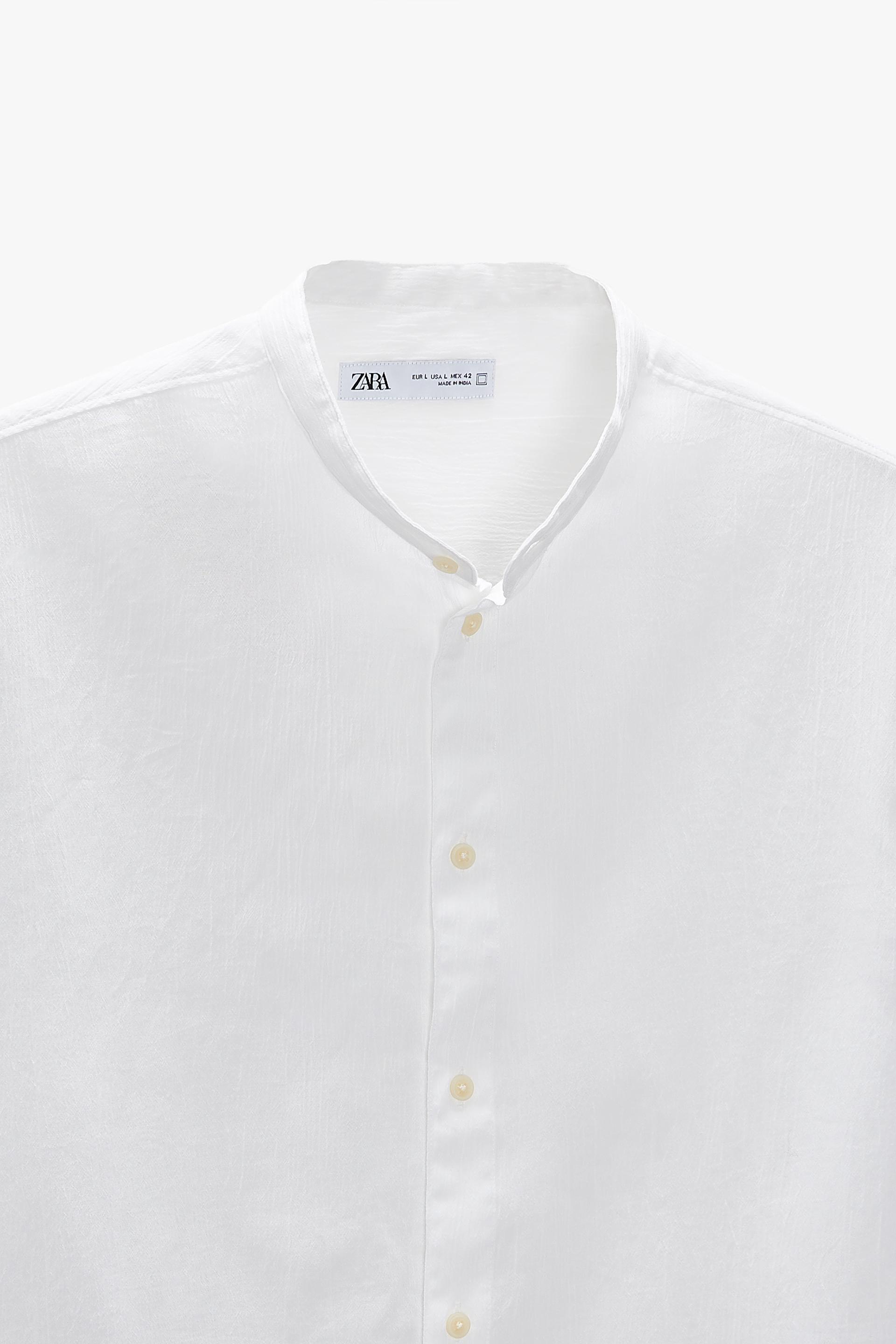zara mens grandad shirt