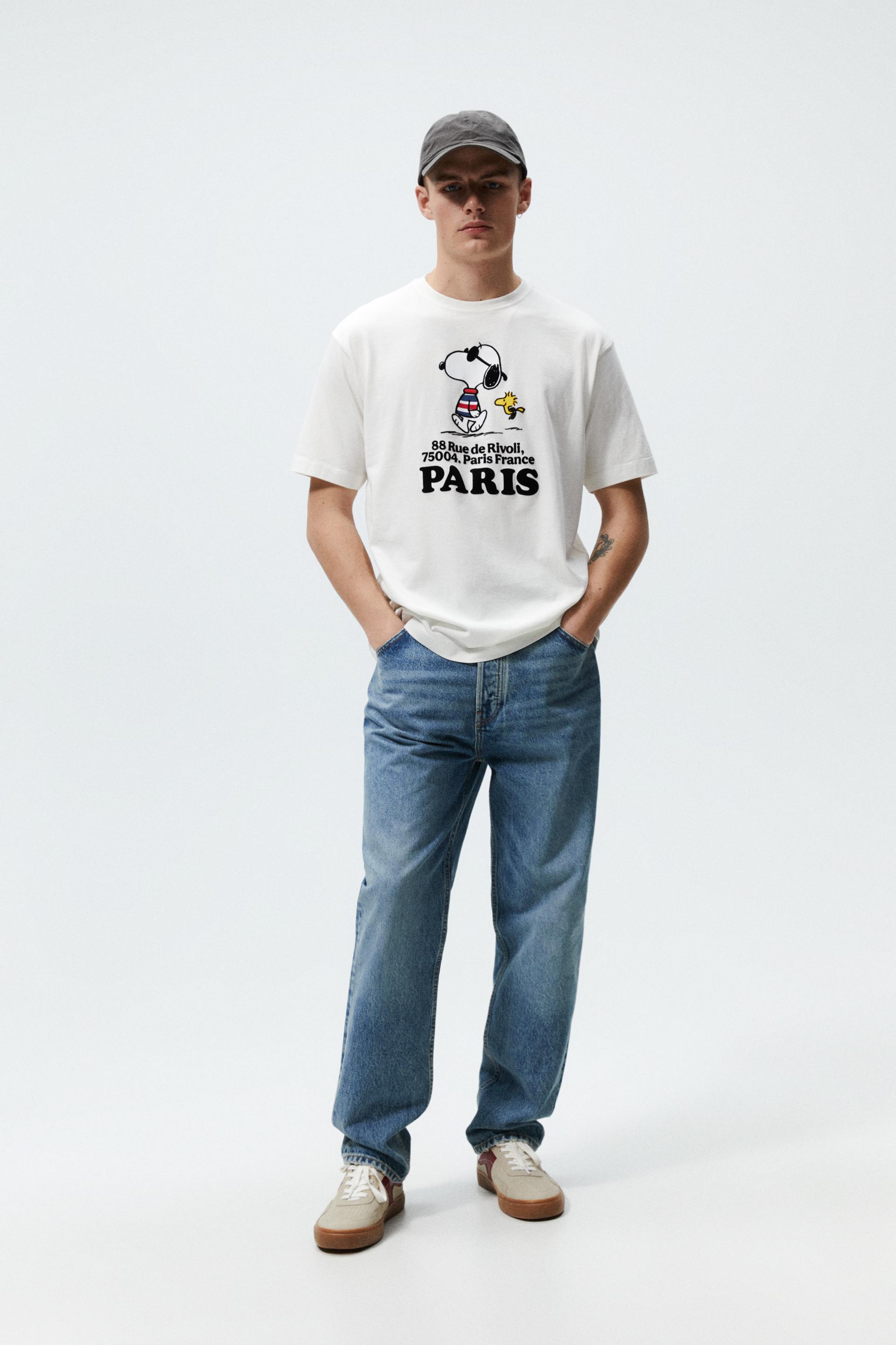 スヌーピー C Peanuts プリントtシャツ オフホワイト Zara Japan 日本 スヌーピー C Peanuts プリントtシャツ オフホワイト Zara Japan 日本