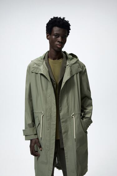 Zara Ireland, Zara Green Trench Coat Mens