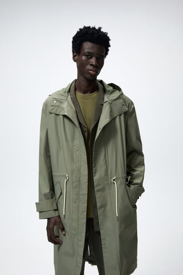 Image 0 of TECHNICAL HOODED TRENCH from Zara