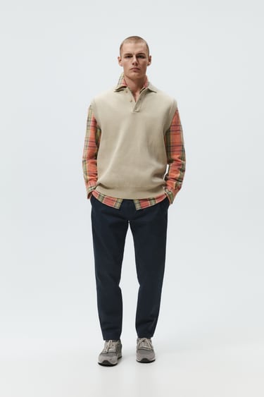 Image 0 of CARROT FIT CHINO TROUSERS from Zara