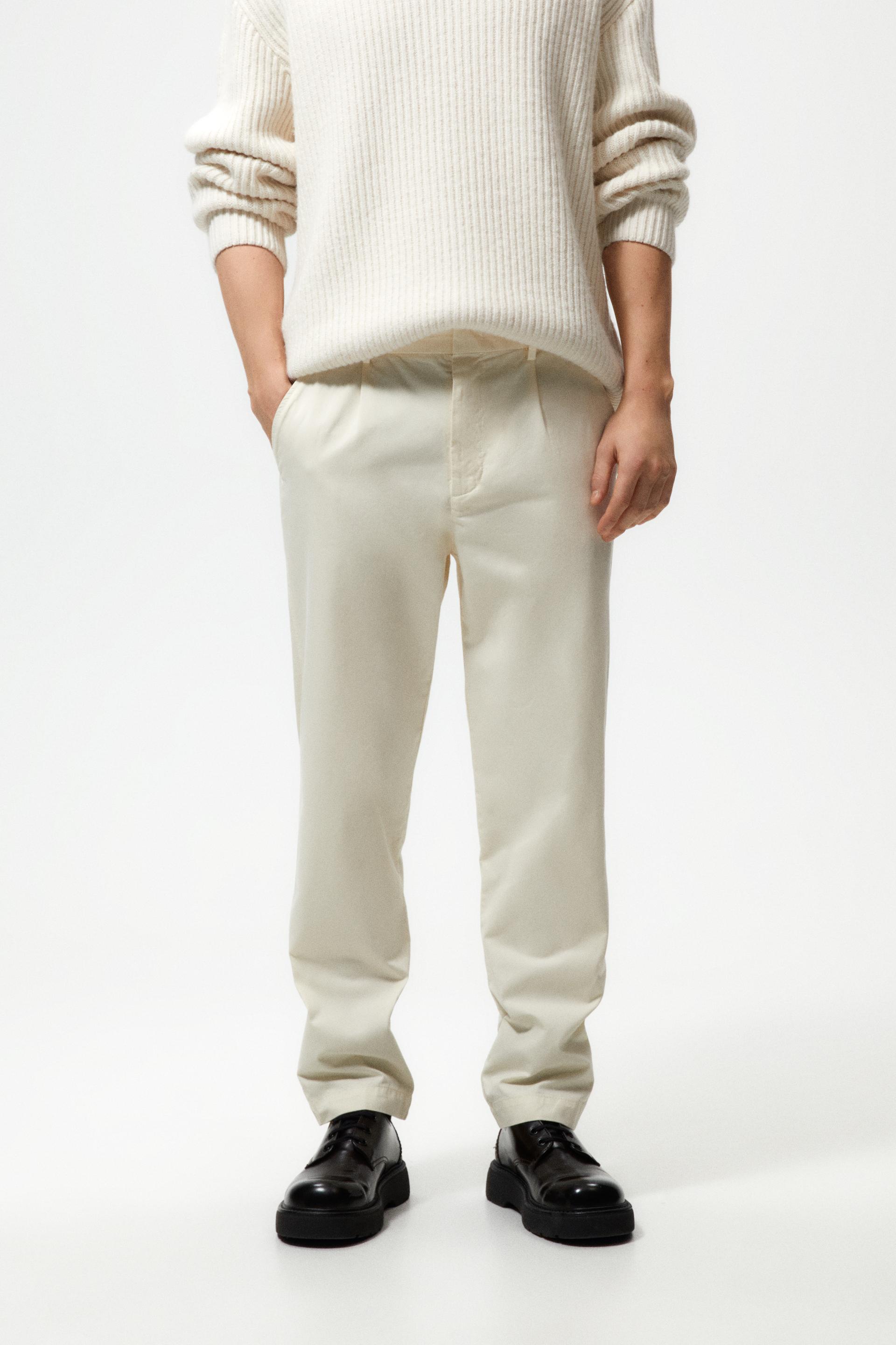 Zara white trousers men Clearance
