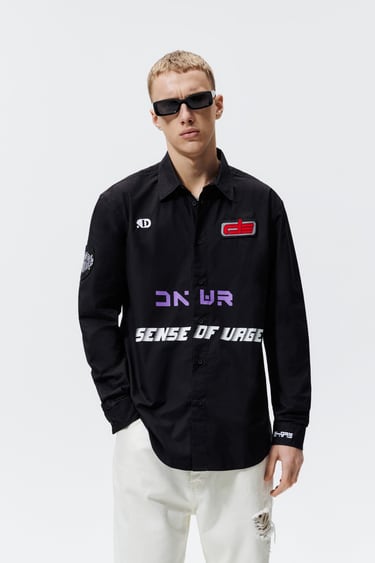 SHIRT WITH PRINTED PATCHES