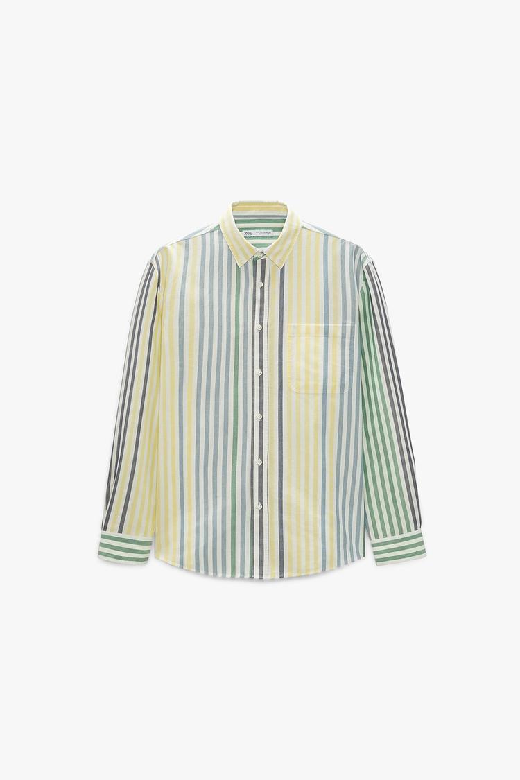 CHEMISE OXFORD À RAYURES de Zara pour printemps