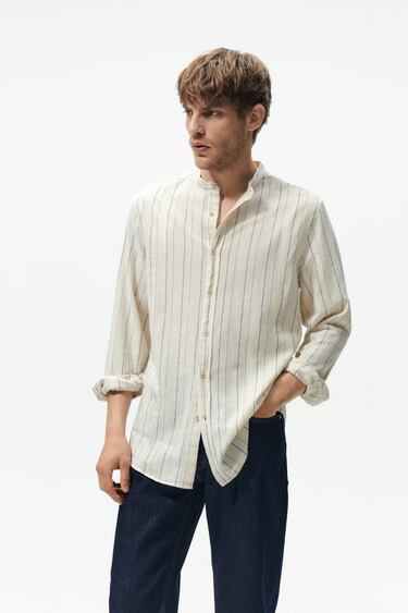 Image 0 of STRIPED COTTON SHIRT from Zara