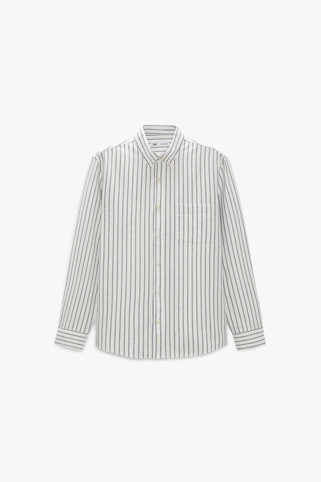 Image 7 de CHEMISE OXFORD À RAYURES de Zara