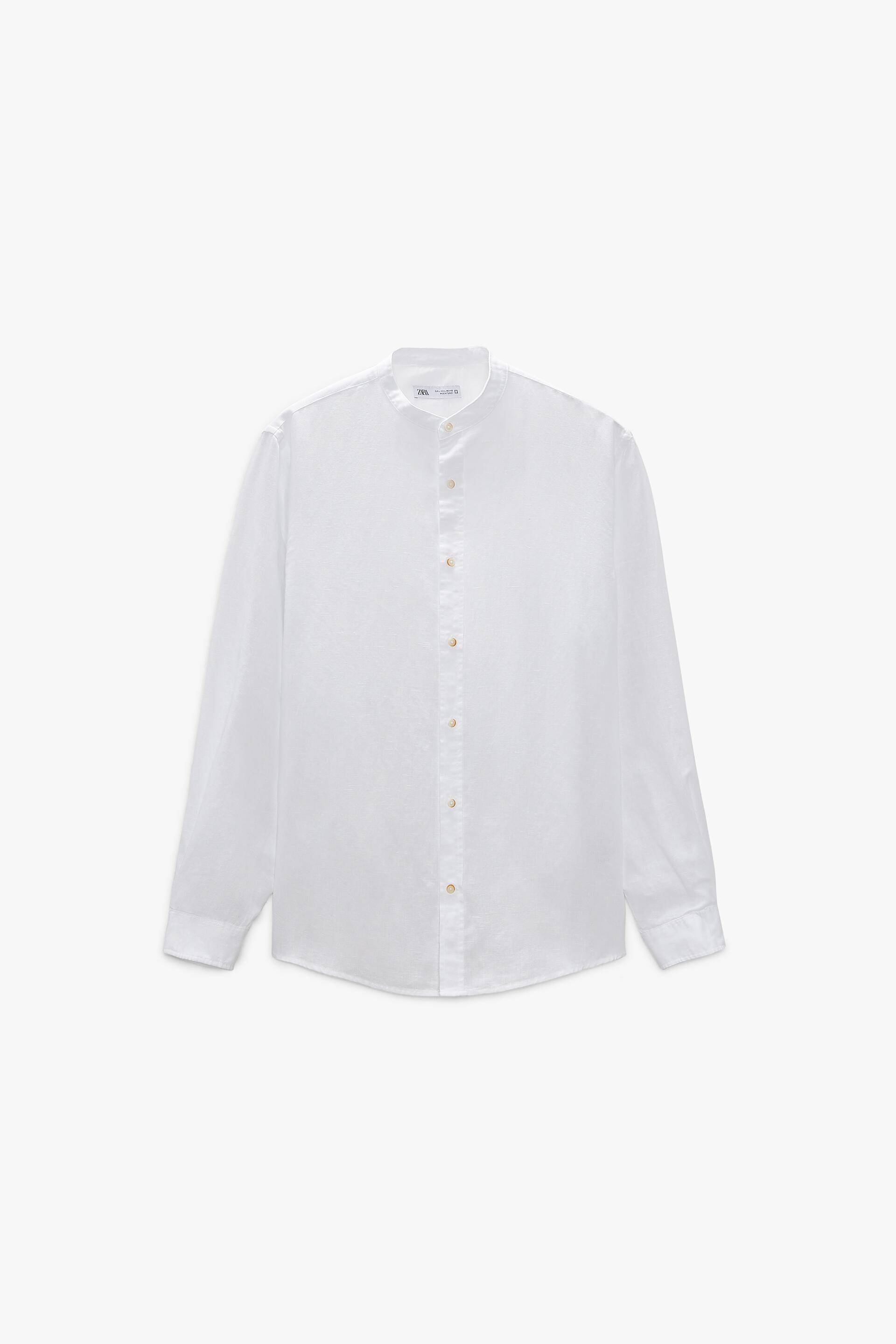 CAMISA ESTRUCTURA LINO - ALGODÓN - Natural | ZARA España