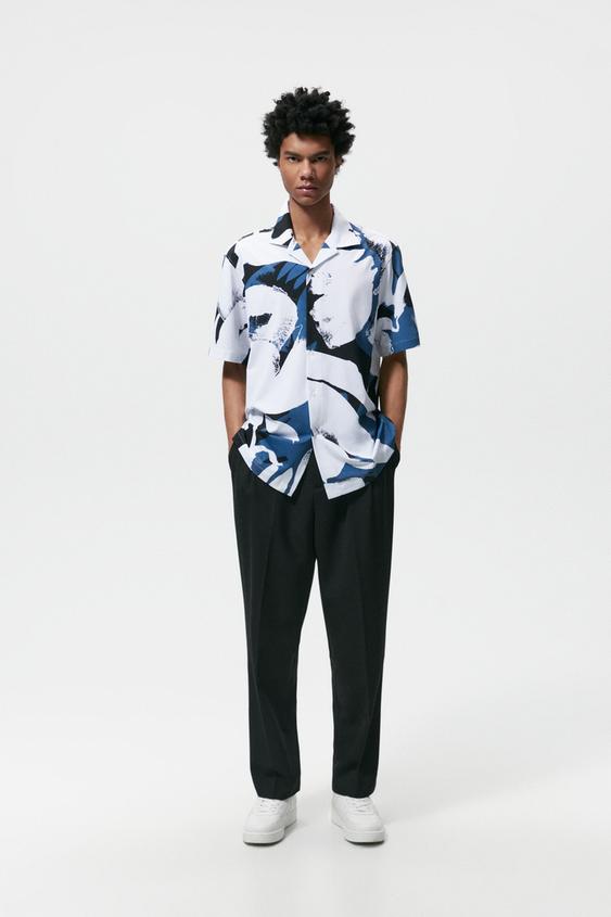 Zara mens floral print shirt clearance