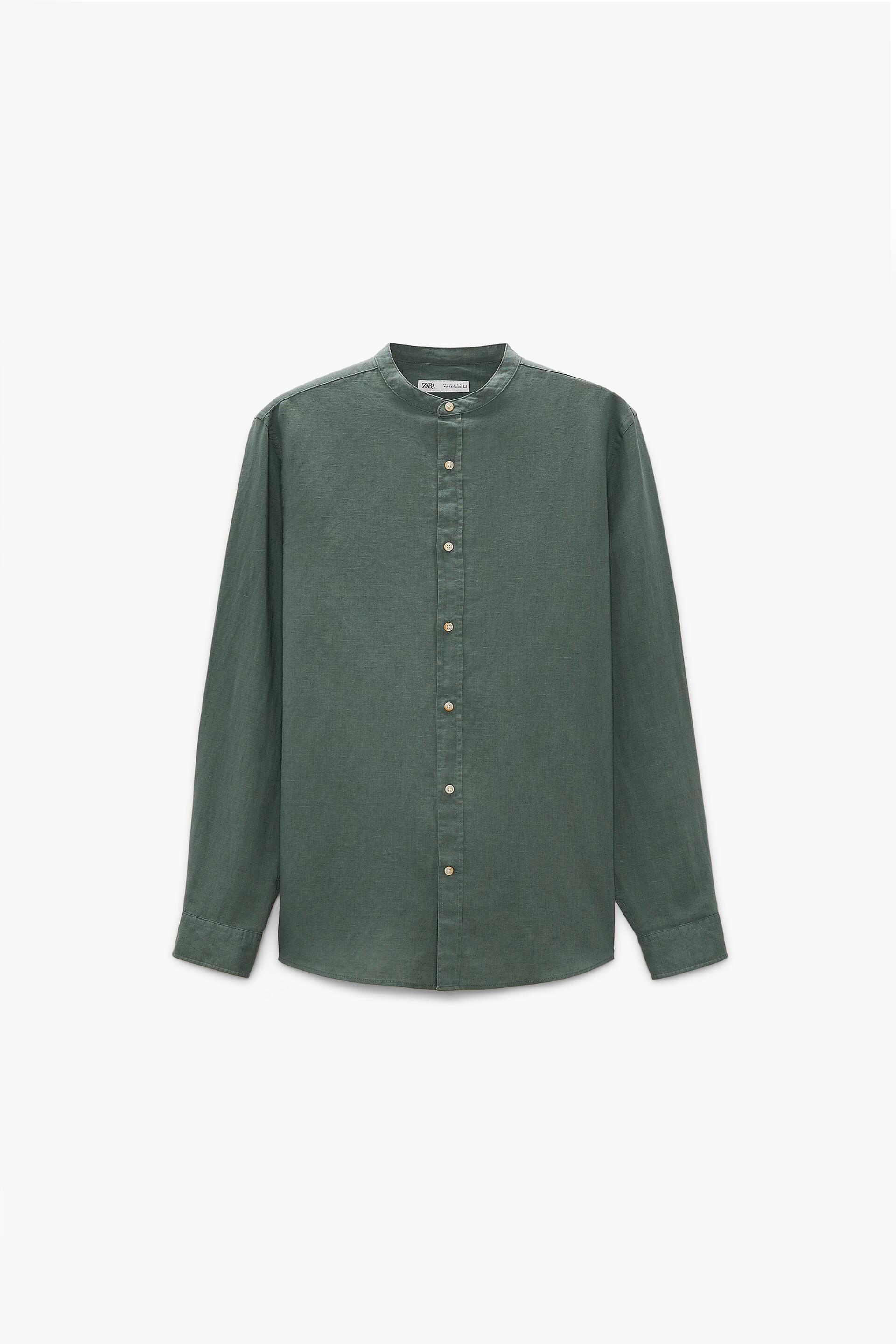 CAMISA ESTRUCTURA LINO - ALGODÓN - Natural | ZARA España