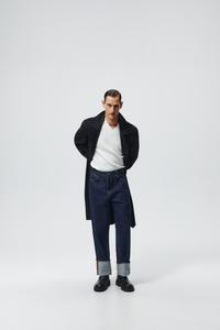 zara black coat men