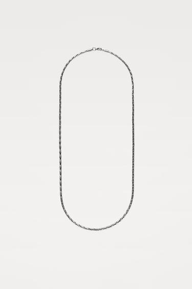 METAL CORD NECKLACE - Silver | ZARA 