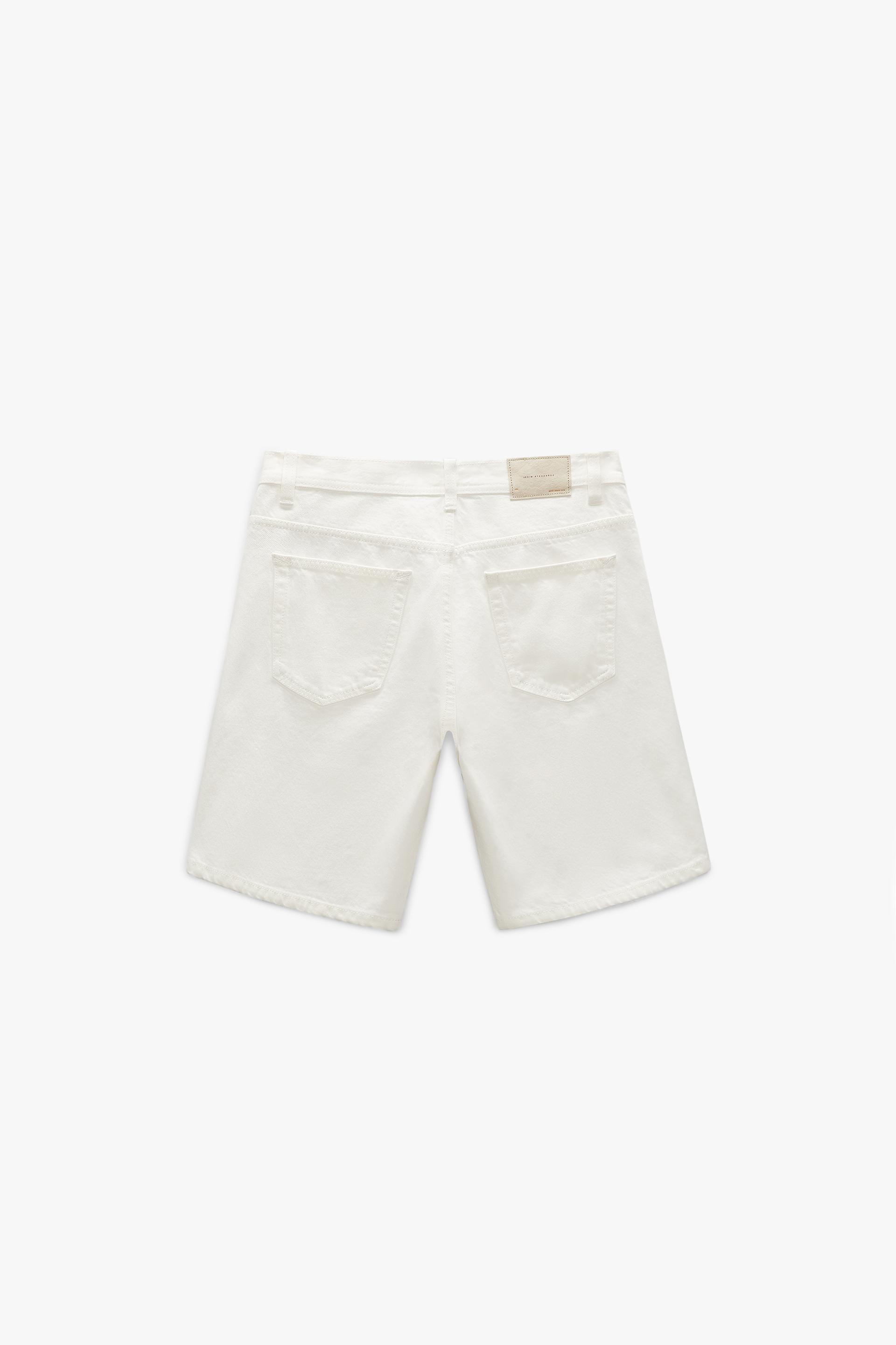 STRAIGHT FIT DENIM SHORTS - Faded blue 