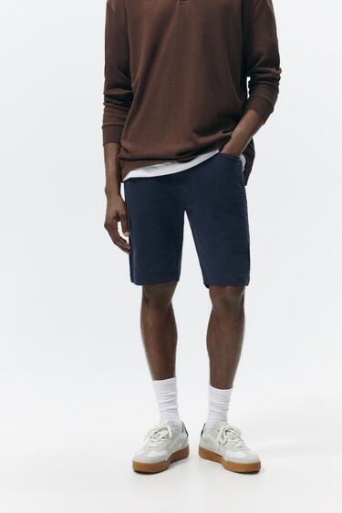 Image 0 of COLOURED COTTON BERMUDA SHORTS from Zara