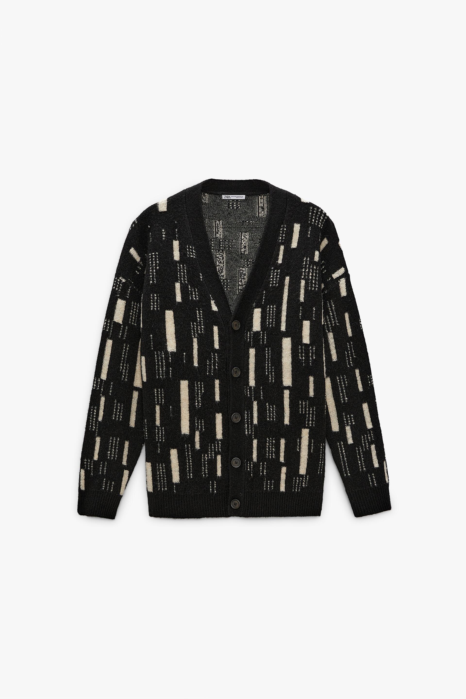 cardigan tweed zara