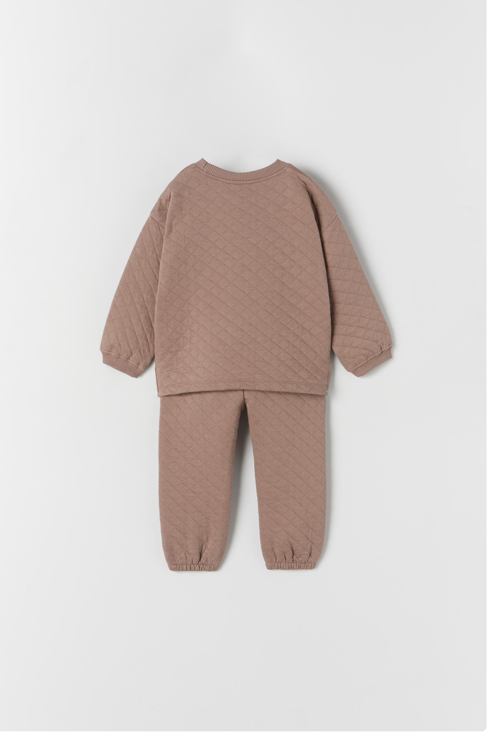 Conjunto Jogging Acolchoado Cinza Antracito Zara Brasil