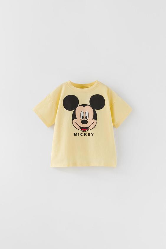 ミッキーマウス C ディズニー Tシャツ イエロー Zara Japan 日本 ミッキーマウス C ディズニー Tシャツ イエロー Zara Japan 日本