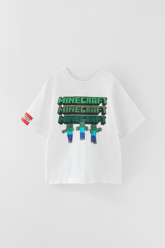 マインクラフト C Mojang Ab Tm Tシャツ ホワイト Zara Japan 日本 マインクラフト C Mojang Ab Tm Tシャツ ホワイト Zara Japan 日本