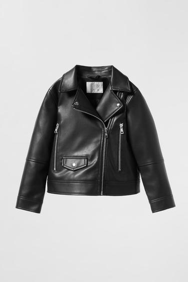 PARKA CAPUCHA EFECTO PELO - Negro de Zara