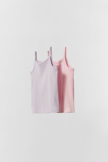 Image 0 of TWO-PACK OF RIBBED TOPS from Zara