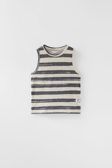 STRIPED SHIRT WITH LABEL