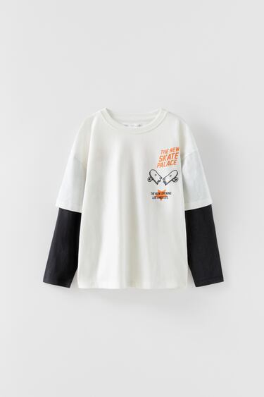 SKATE T-SHIRT WITH DOUBLE SLEEVES