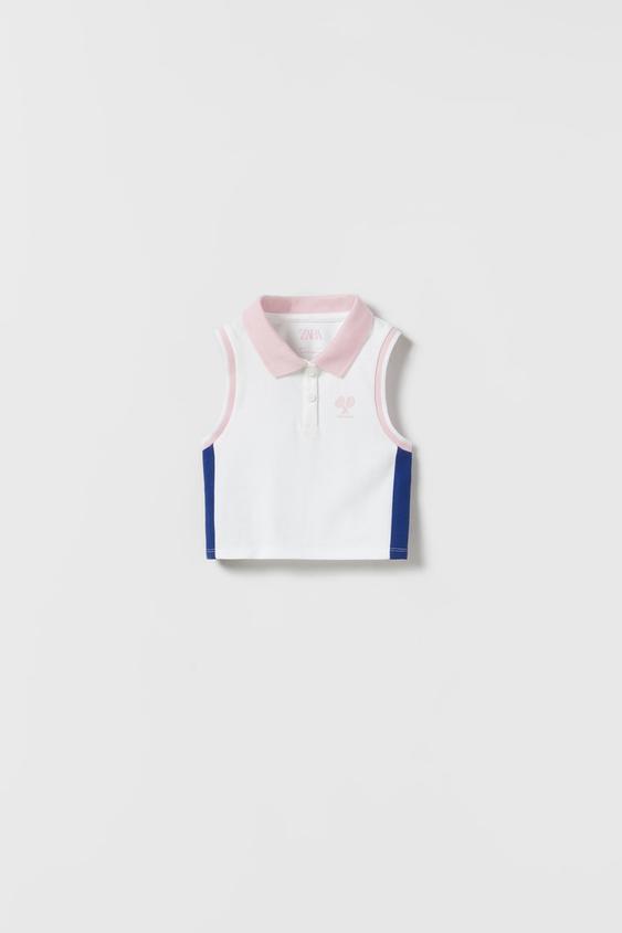 PIQUÉ POLO COLOR BLOCK SPORTY - Wit 
