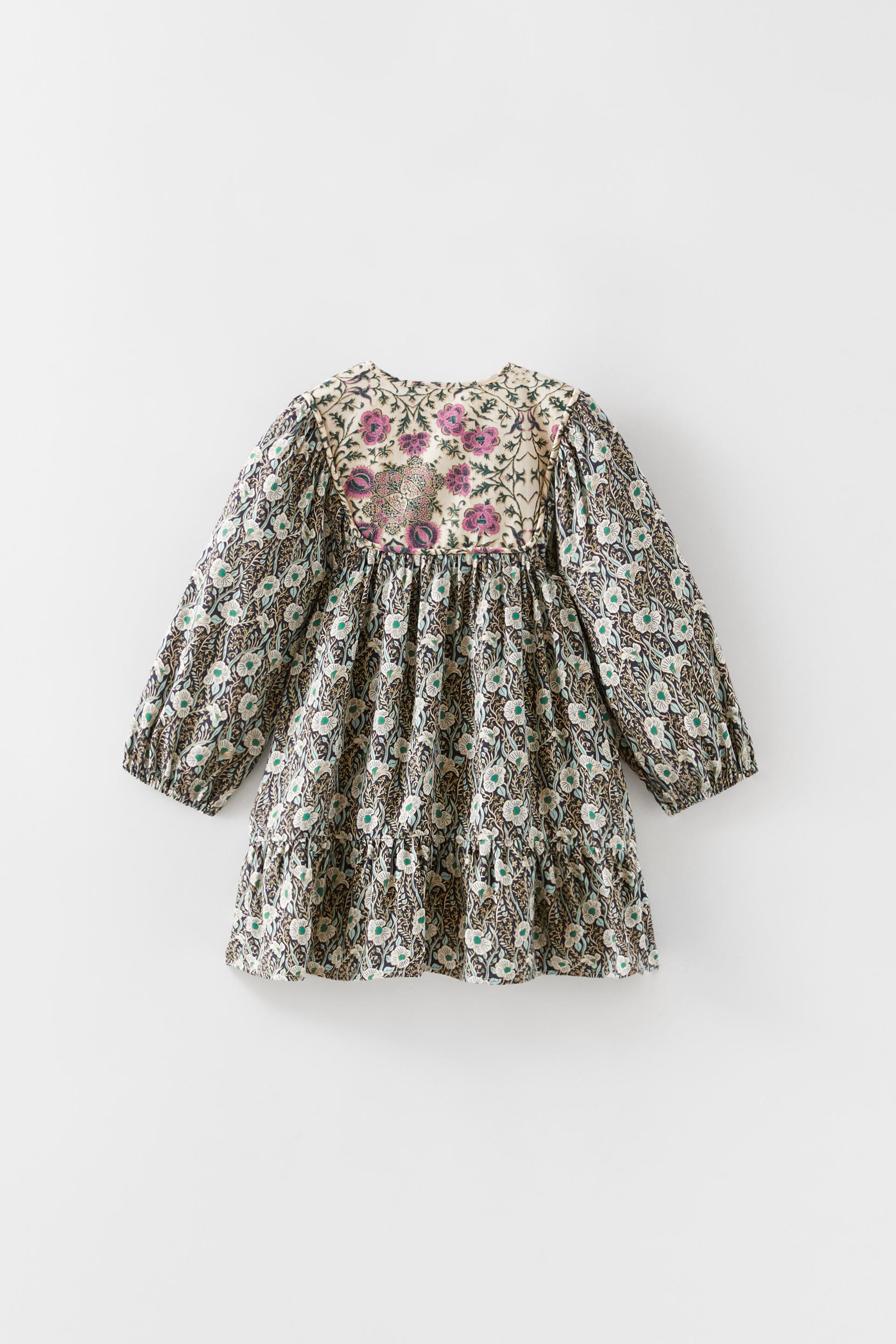 Patchwork Dress Green Zara United States Patchwork Dress Green Zara United States