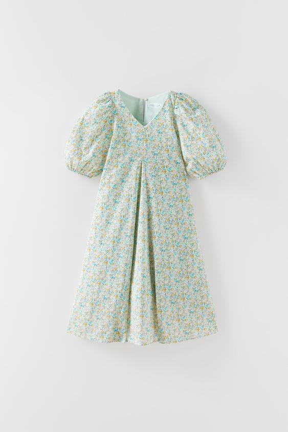 VESTIDO POPELÍN ESTAMPADO - Blanco | ZARA España