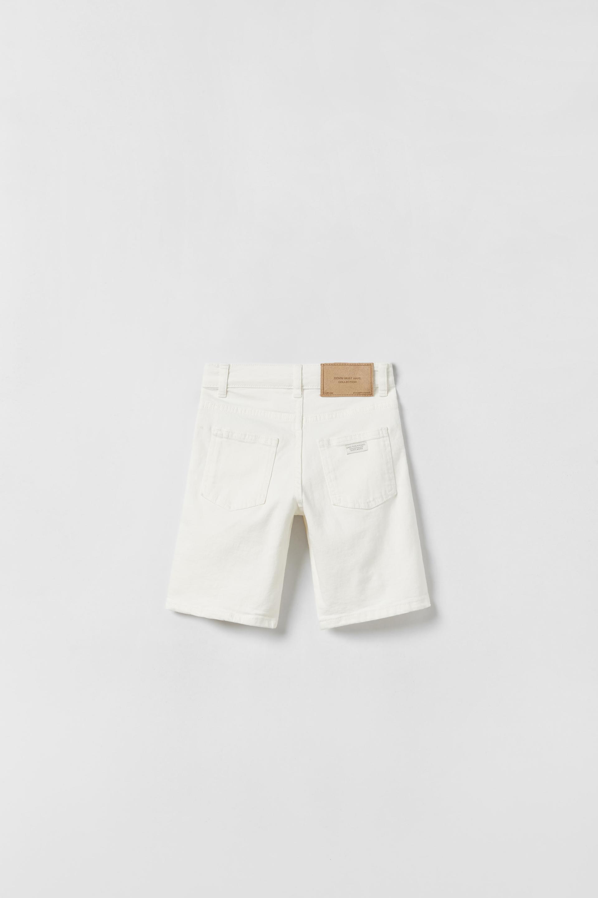 DENIM SHORTS - White | ZARA United States