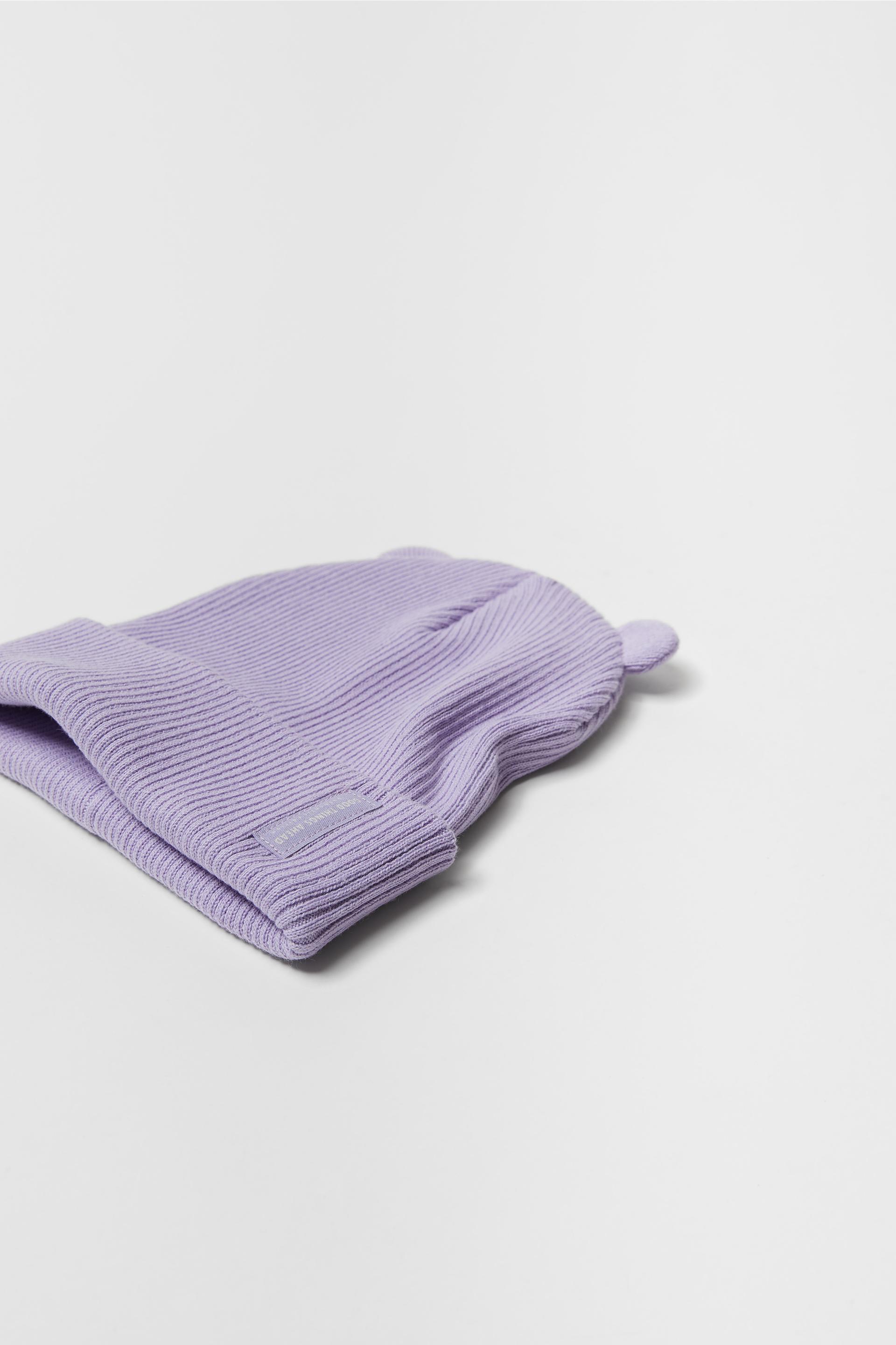BABY/ BERRETTO IN MAGLIA CANNETÉ CON ORECCHIE - Lilla | ZARA Italia / Italy