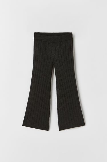 RIBBED KNIT SHIMMER TROUSERS