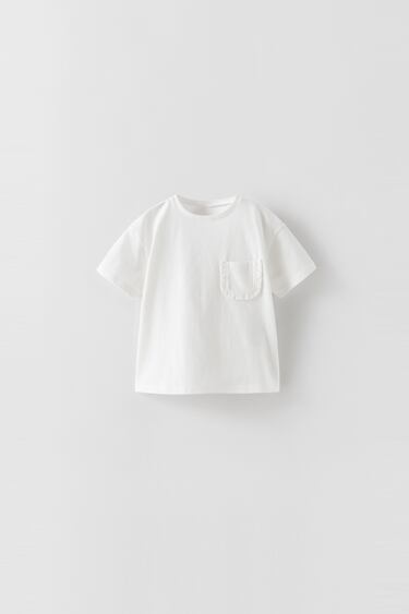 T-SHIRT WITH FRILLED POCKET