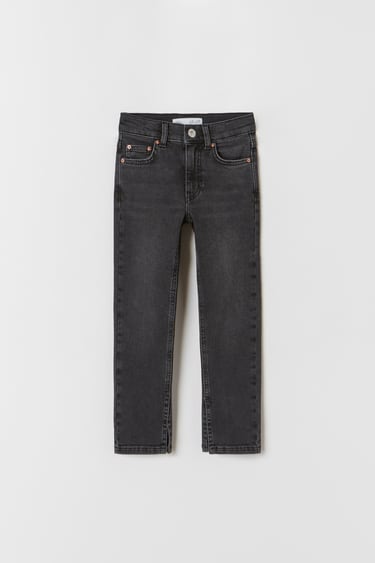 SLIM FIT JEANS WITH SLITS