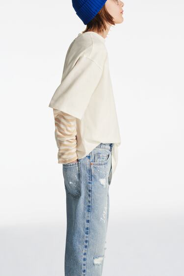 RELAXED FIT JEANS WITH PAINT