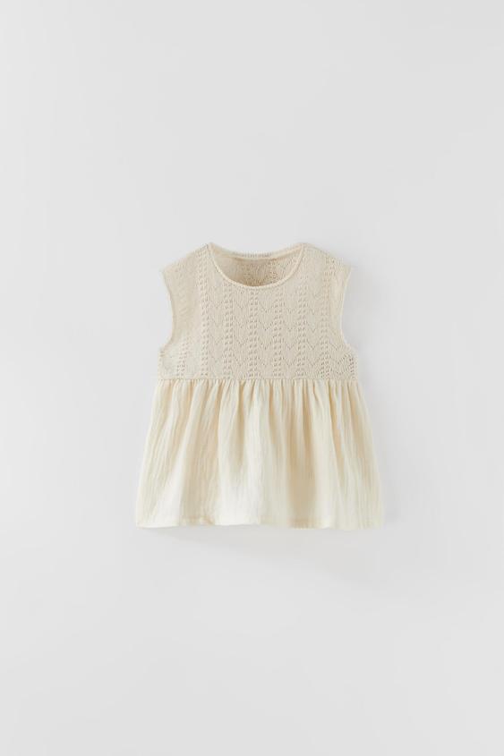 CAMISETA COMBINADA TRICOT - Blanco | ZARA España