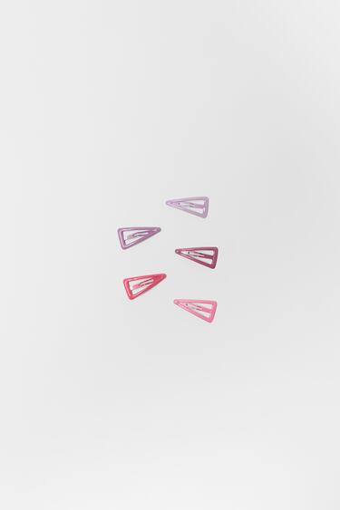 Image 0 of PACK OF FIVE TRIANGULAR HAIR CLIPS from Zara