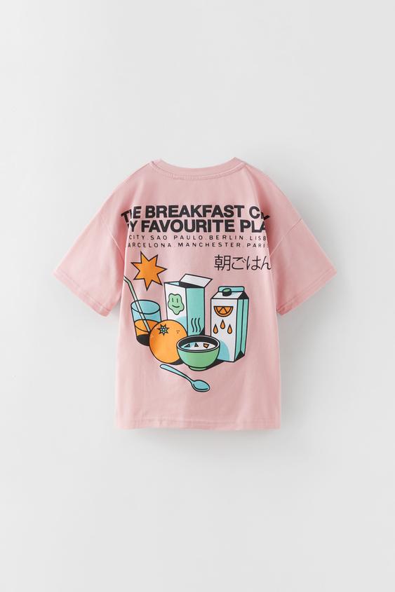 BREAKFAST T-SHIRT - Faded pink | ZARA Spain